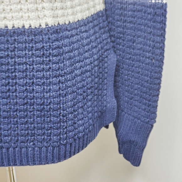 Blue/White GAP LS Stripe Knit Sweater - Sz M (EUC) - Picture 5 of 7